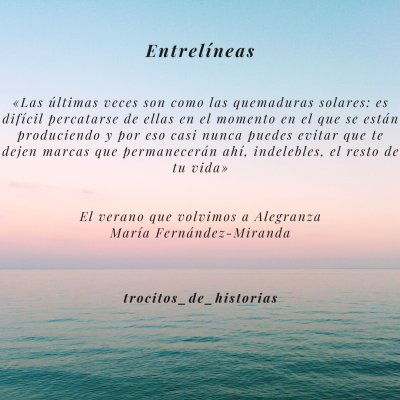 Entrelíneas El verano que volvimos a Alegranza